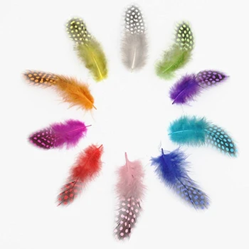 

100pcs 1"-3" Colorful Spotted Feathers for DIY Craft Jewelry and Clothing Decor Y4QB