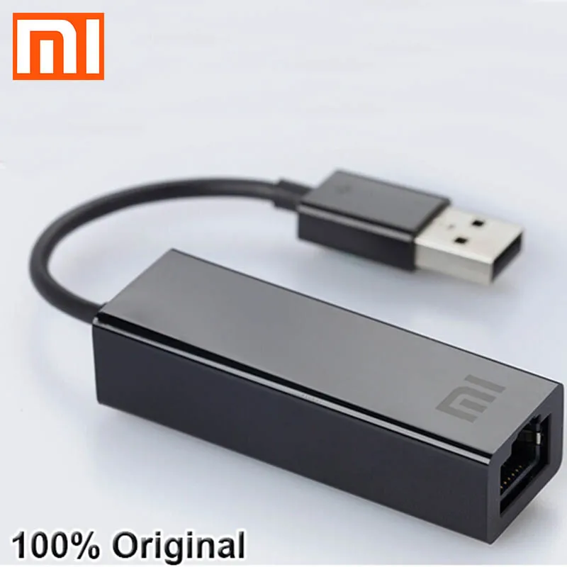 Оригинальный адаптер Xiaomi USB к RJ45 Внешняя Ethernet карта 100 Мбит/с для Mi BOX S 3C / 3S 4 4C SE