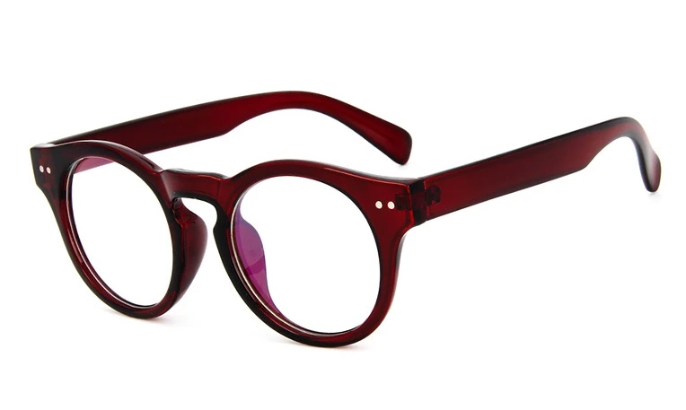 47087 ретро круглые очки оправа для мужчин и женщин Оптические модные компьютерные очки - Цвет оправы: brown