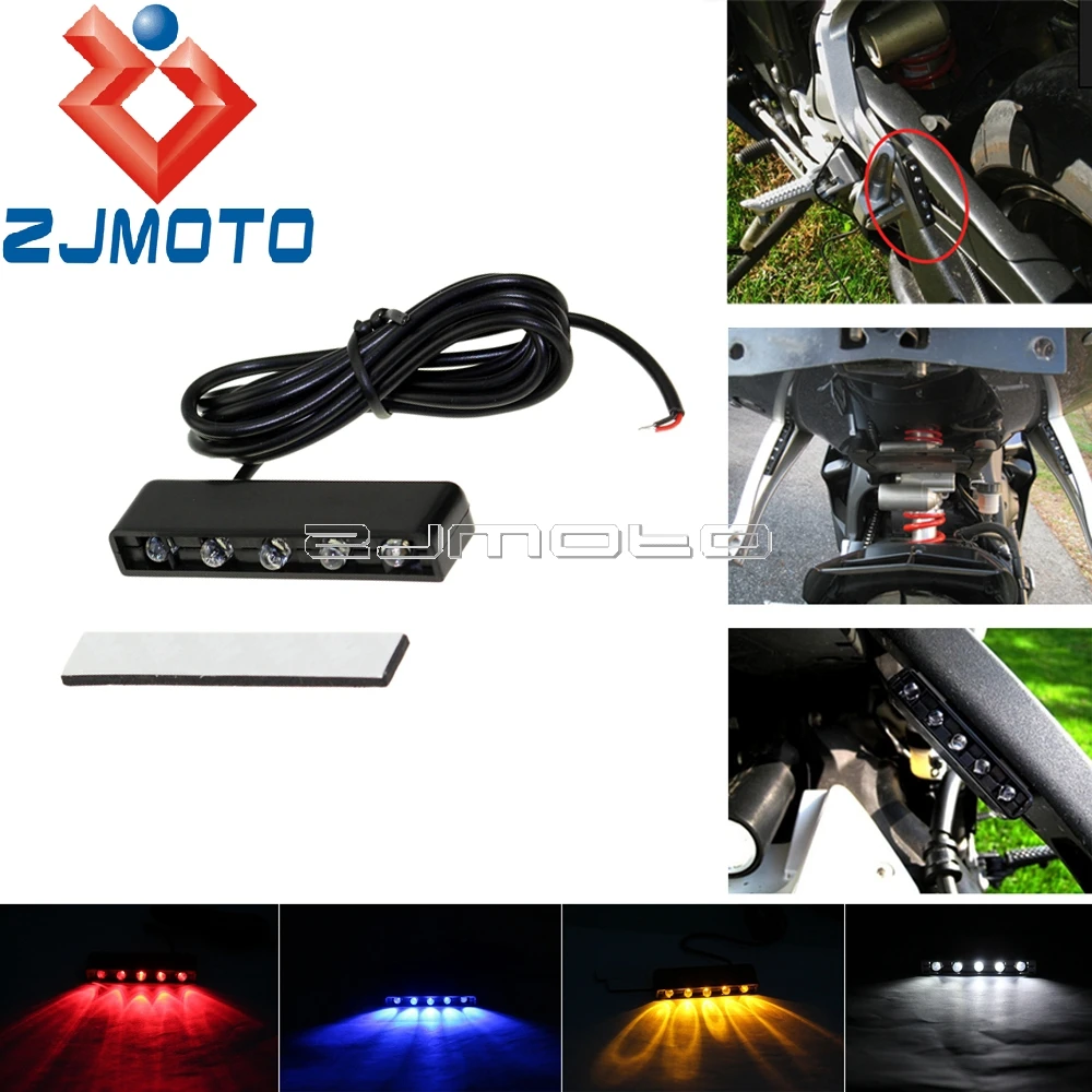 Zjmoto Motorbike Licence Number Plate Light Motorcycle Rear Light For Honda Yamaha Led Tail Light Running Light Light For Light Runninglight Motorcycle Aliexpress