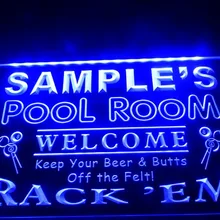 DZ026-для персонализированного названия стойка для бассейна их Бар Пиво светодиодный неоновый свет знак