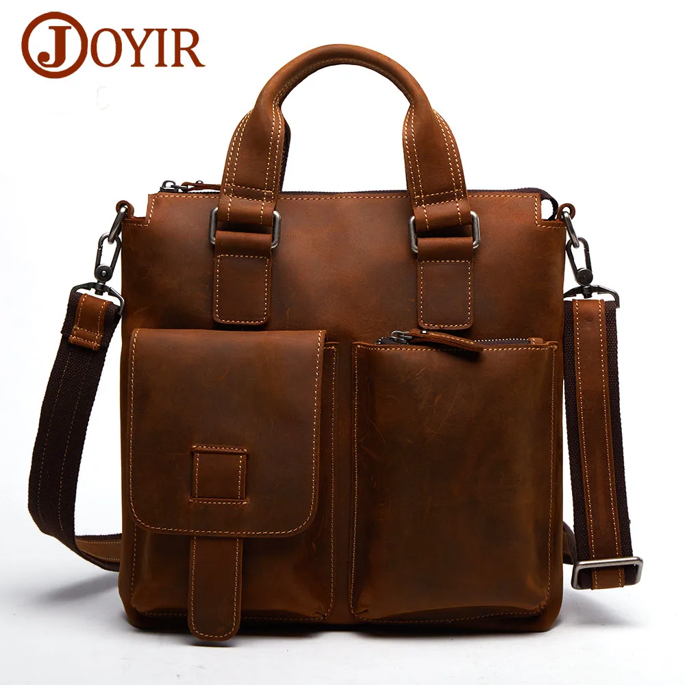 

Designer Genuine Leather Men Briefcase Shoulder Tote Bag Messenger Bags Men Business Laptop Vintage Handbag Male Crossbody Bags