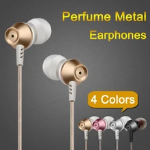 High Quality 3.5mm Metal Earphone Noise Canceling Headphone Perfume Bass Headset Hifi Earbuds with mic for iPhone Phone MP3