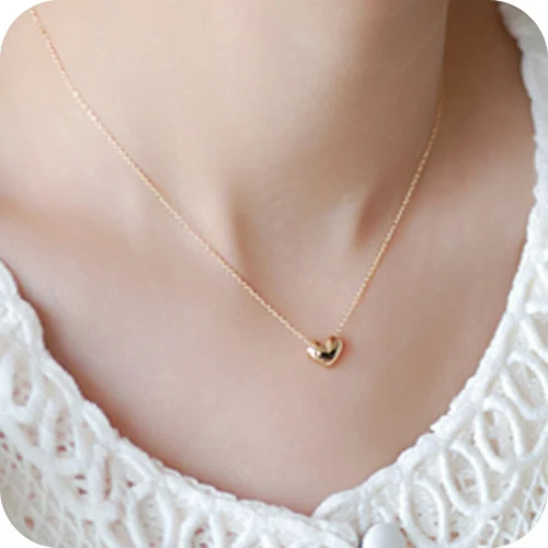 Красивый золотой цвет сердце женские нагрудник массивные цепи ювелирные изделия кулон ожерелье приятный подарок