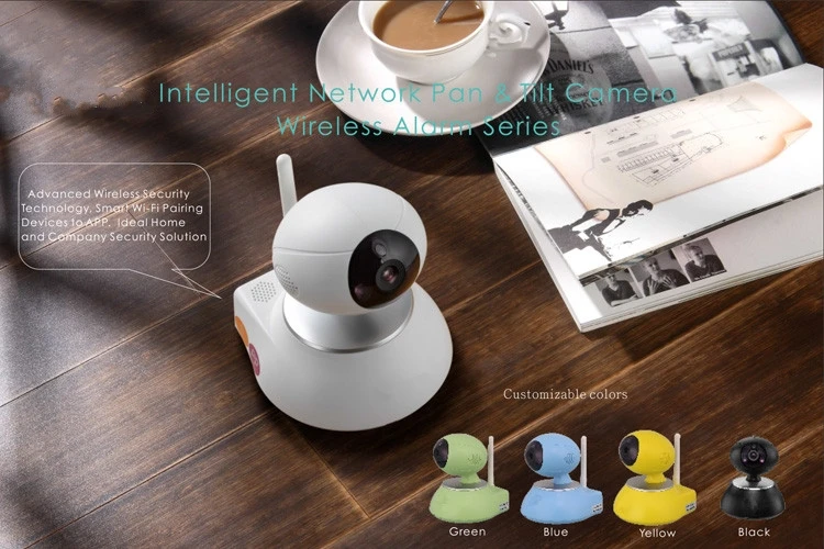 Intelligent Network Pan & Tilt HD IP Camera with Wireless Alarm Push to Vcare Wireless Smart Home Alarm Security System Free APP_3