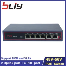 10/100 Мбит/с 4 порта POE порта 250M сетевой коммутатор питания через ethernet коммутатор ethernet poe с подходящими для IP камера/беспроводной доступ в Интернет/камеры видеонаблюдения Сетевая камера