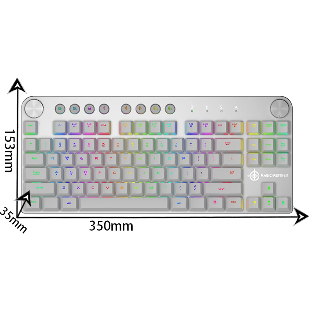 Проводная И Беспроводная игровая клавиатура MAGIC REFINER MK11 USB BT 3 0 механическая