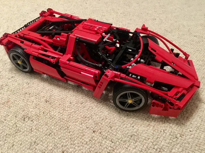 

compatible legoing technic ENZO 1:10 8653 AIBOULLY legoing ENZO 1:10 Super Car bela 9186 racer Model Building Block