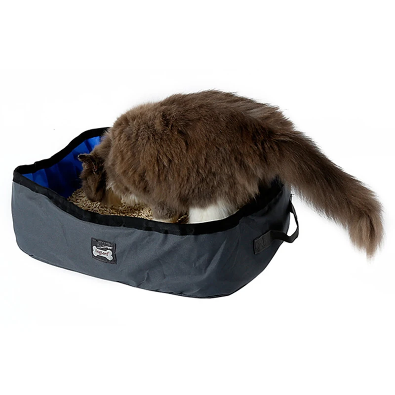 PET Cat Travel Foldable Portable Outdoor Cat Litter Waterproof Collapsible Box Kitten Toilet Training Bedpan PL0066