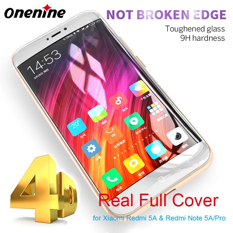 

4D Full Cover Tempered Glass for Xiaomi Redmi 5A Screen Protector 9H 3D Curved Xiomi Redmi Note 5A Pro Prime Global Version