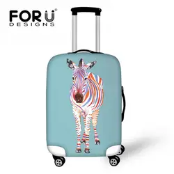 Forudesigns/зебра резинкой отлично чемоданы защитные чехлы животных камера Крышка для длительного путешествия багажник зоопарки крышка