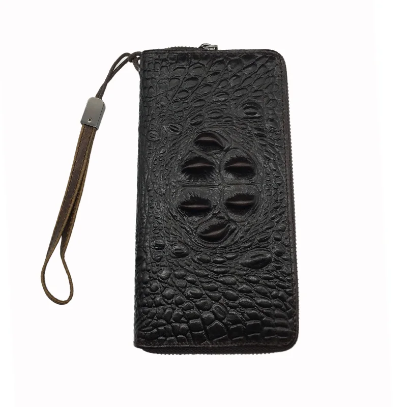 

Vintage Cowhide Leather Long Card Wallet Genuine Leather