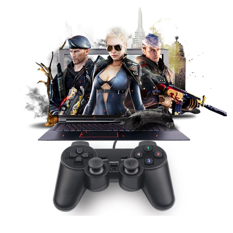 

USB Wired PC Game Controller Gamepad Shock Vibration Joystick Game Pad Joypad Control for PC Computer Laptop Gaming Play