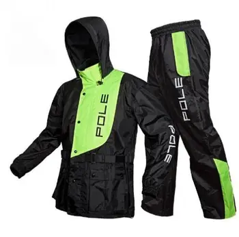 

Fashion Motorcycle rain coat jacket + pants Outdoor Sports Fishing Waterproof suits Raincoat SUit RAincoats