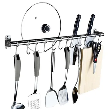 

Storage Holders & Racks kitchen wall shelf organizer 304 stainless steel wall mounted punch-free knife rack rangement cuisine
