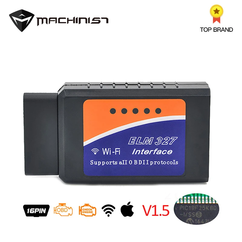 ELM 327 Code Reader Scan Tools PIC18F25K80 Chip ELM327 V1.5 Bluetooth Wifi OBD2 Auto Car Diagnostic Tool For Android/IOS/12V | Автомобили