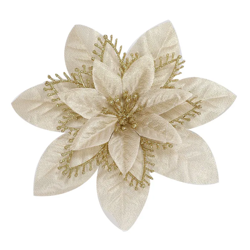 Christmas Tree Ornament Flower Romantic Rosette Hanging Party Decoration New Year Xmas Ornament for home Home Decor #25o26 (15)