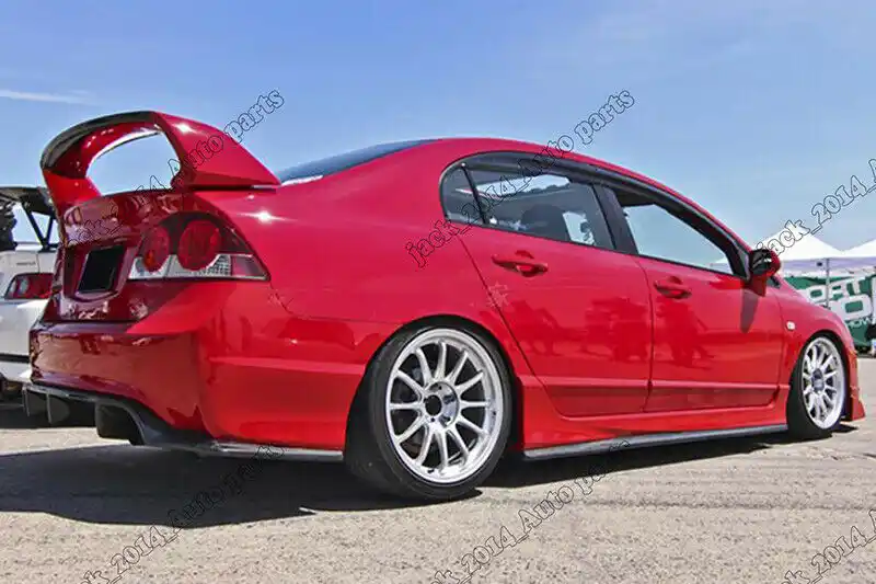 For Honda Civic 2006 2007 2008 2009 4 Door FD2R Real Carbon Fiber Rear