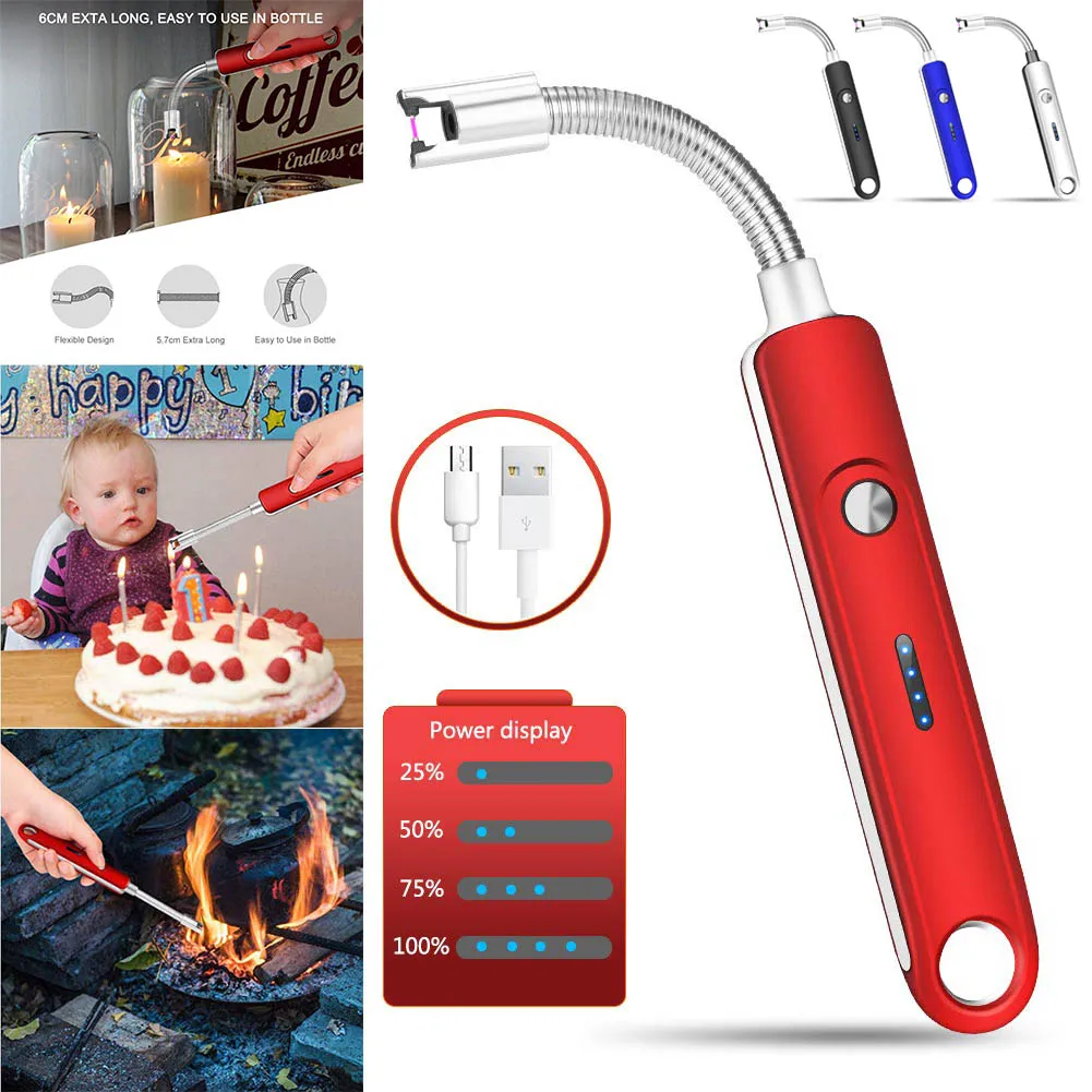 Newly Usb Rechargeable Electric Arc Lighter Windproof Flameless