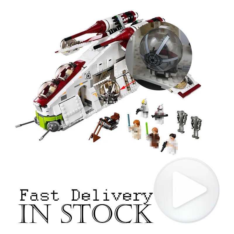 

LEPIN 05041 Republic Gunship Star Clone Wars Building Blocks Bricks Toys Educational For Kids Compatible with legoINGly 75021