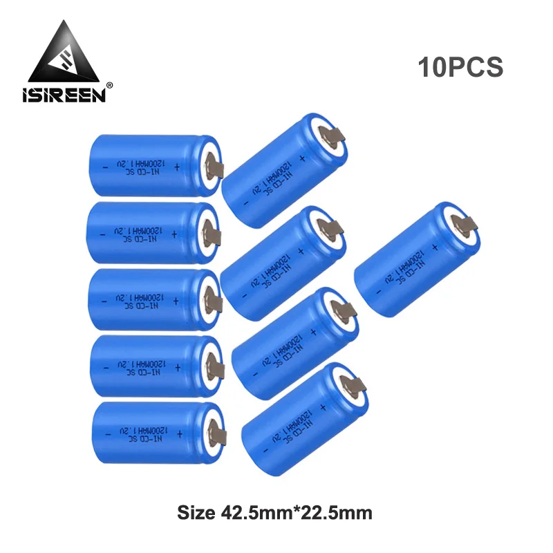

Free Shipping Subc NiCD Cells Rechargeable SC Ni-CD Battery 1.2V 1200mAh