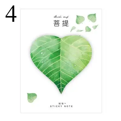 Милый каваи натуральный растительный лист стикер для заметок блокнот планировщик бумажный корейский Канцтовары Школьные подарки - Цвет: D