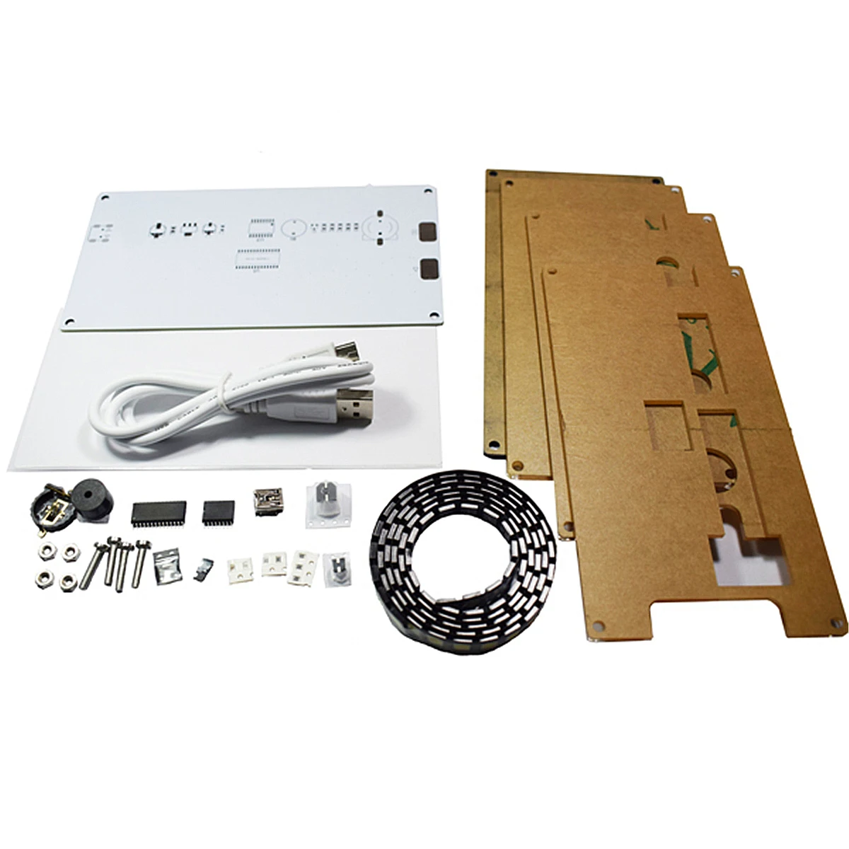 

DIY DS3231 Touch-Key Control Brightness Adjustable Big Size Dot Alarm Clock Kit