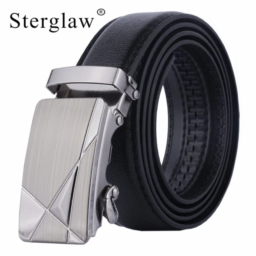 

110x3.5cm Fashion PU Leather Mens Belts Automatic Buckle Belts For Men Business Popular Male Brand Black Belts Male Strap U122
