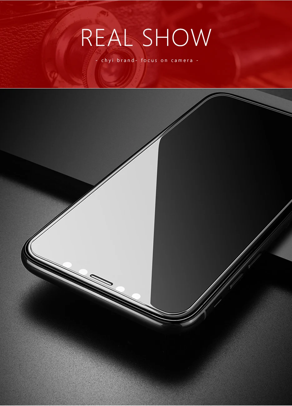 CHYI прозрачное стекло для iphone 11 Pro X XR XS max защита экрана олеофобное покрытие 9H закаленное стекло для iphone 8 7 6 6s plus