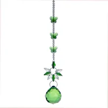 Зеленый K9 призмы-кристаллы для люстр, 7,5*1,2 дюйма) в стиле «Ловца снов» декор красоты для Свадебная вечеринка, для домашнего использования, декоративная подвеска для автомобиля