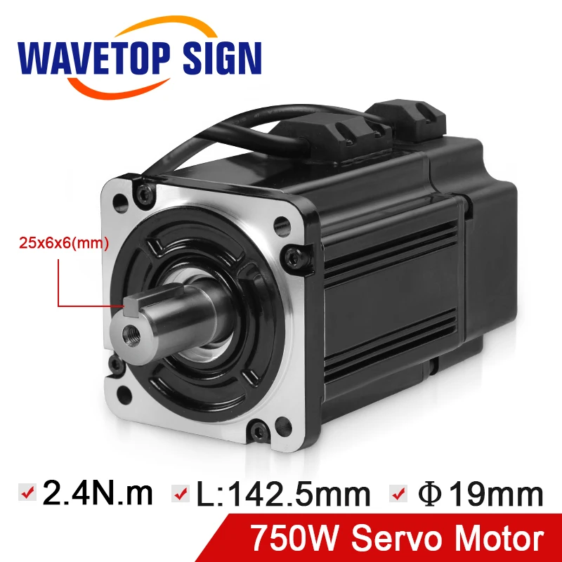 WaveTopSign 750W Nema 80 Servo Motor ACM8008M2H B1 D SS Holding Torque 2.4N.m Current 4.5A