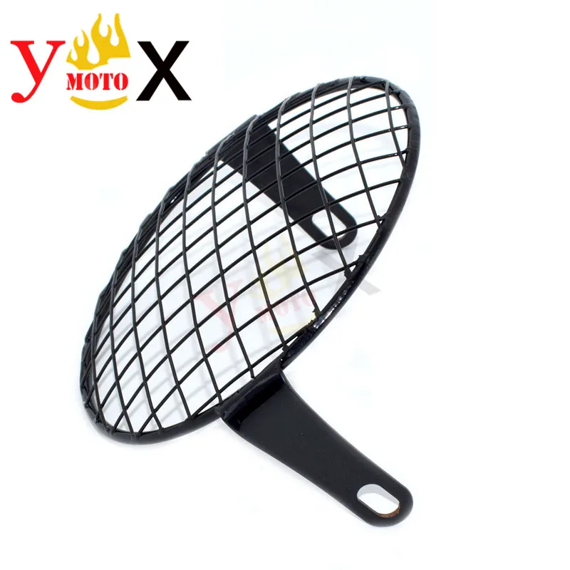 6.5 "Del Faro Del Motociclo Della Maglia Griglia Di Copertura Maschera Di Rete Di Protezione Della Protezione Per Harley Honda Cruiser Cafe Racer Chop