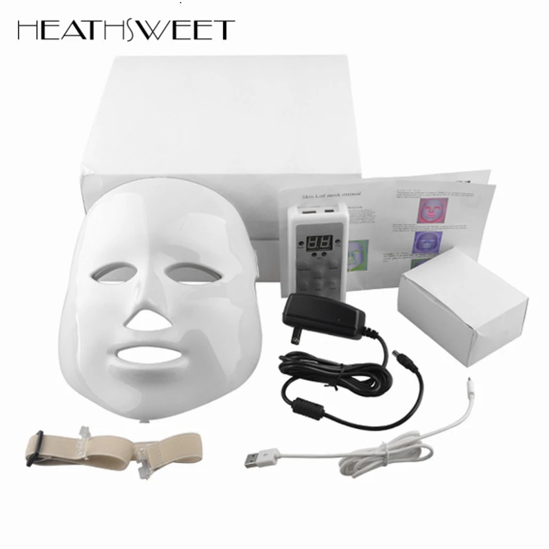 Healthsweet LED Mask 3 Color LED Photon Facial Mask Wrinkle Acne