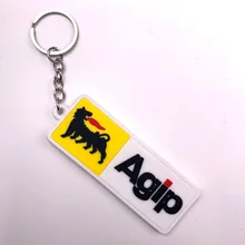 Двусторонняя печатная резина для стайлинга автомобиля брелок для ключей для Agip