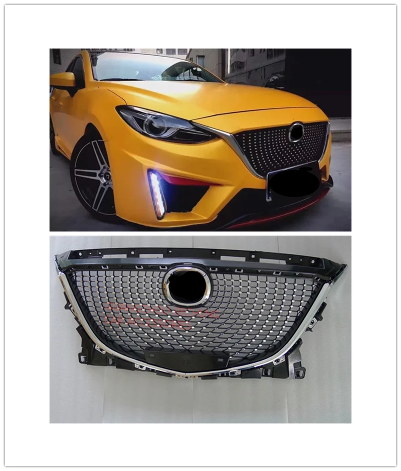 

DIAMOND RACING GRILLE FRONT MESH BUMPER MASK ABS GRILL Front Radiator Grills FIT for mazda3 AXELA MA3 2014-2016 AUTO ACCESSORIES