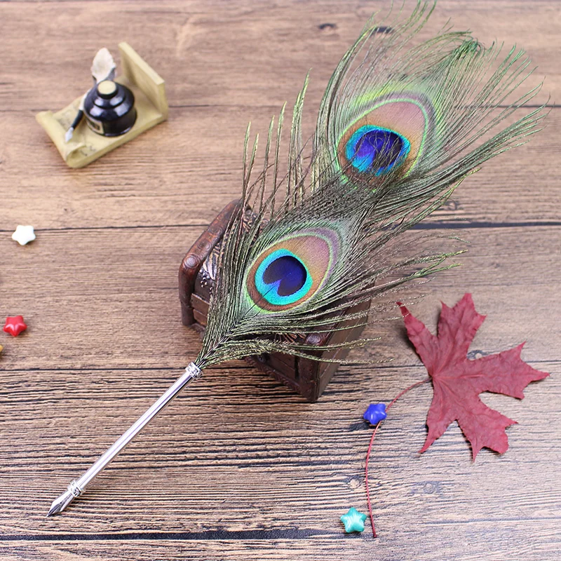 

Fashion Peacock Feather pen for wedding gift