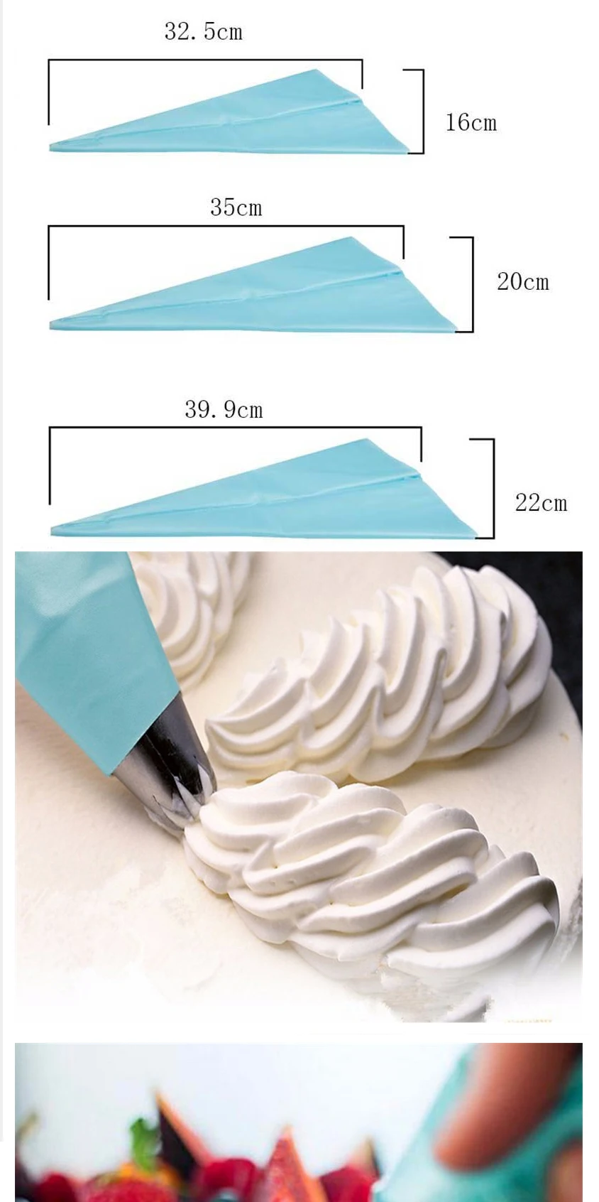 Хан силиконовый многоразовый мешок, кондитерский мешок для кондитерского мешка инструментов для приготовления тортов