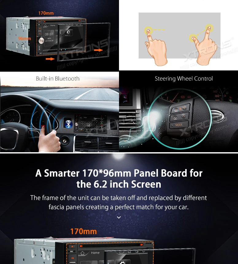 Best 6.2" Sensitive Touch Screen Two Din Car DVD 2 Din Car Radio Double Din Car Multimedia Player with Easy to Operate UI 2