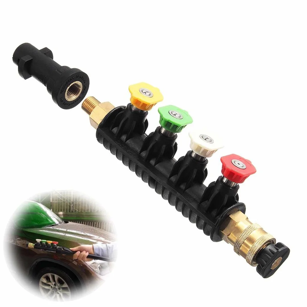 Water Pressure Spray Car Washer Nozzle Wand Lance + 5pcs Tips For Karcher K Series