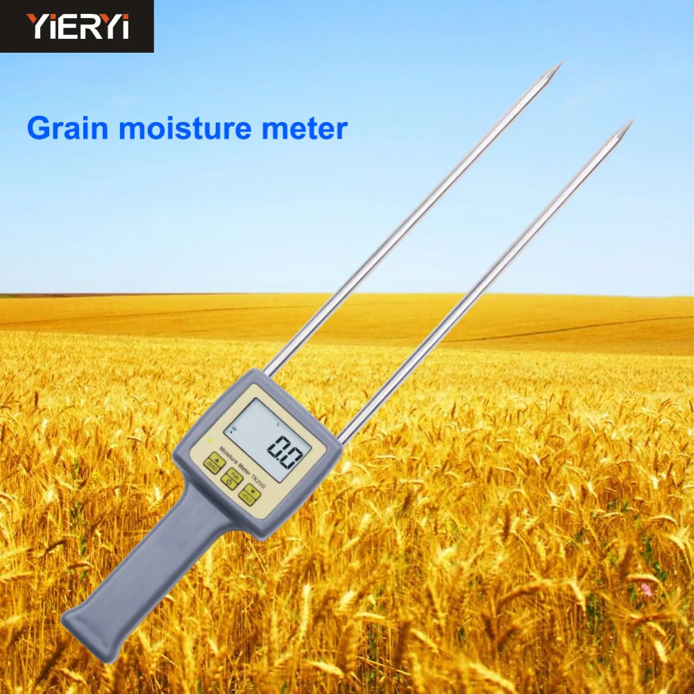 

yieryi TK25G Grains Barley Corn Hay Oats Rapeseed Rough Rice Sorghum Soybeans Wheat Grain Moisture Meter