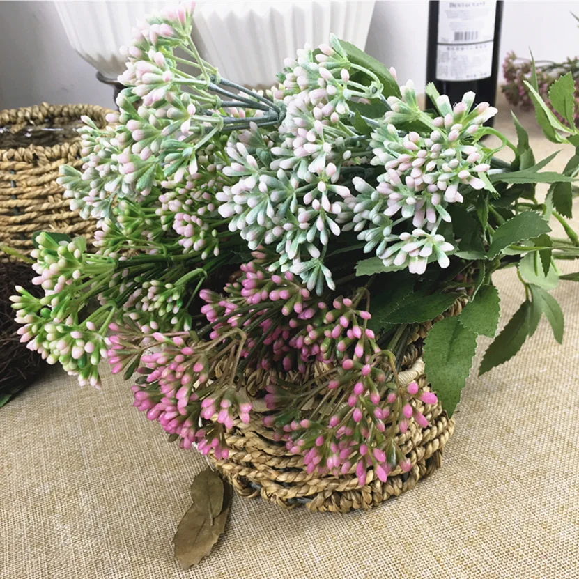 

Artificial berry branch plastic fake plants berries for home garden DIY wedding decoration faux flowers