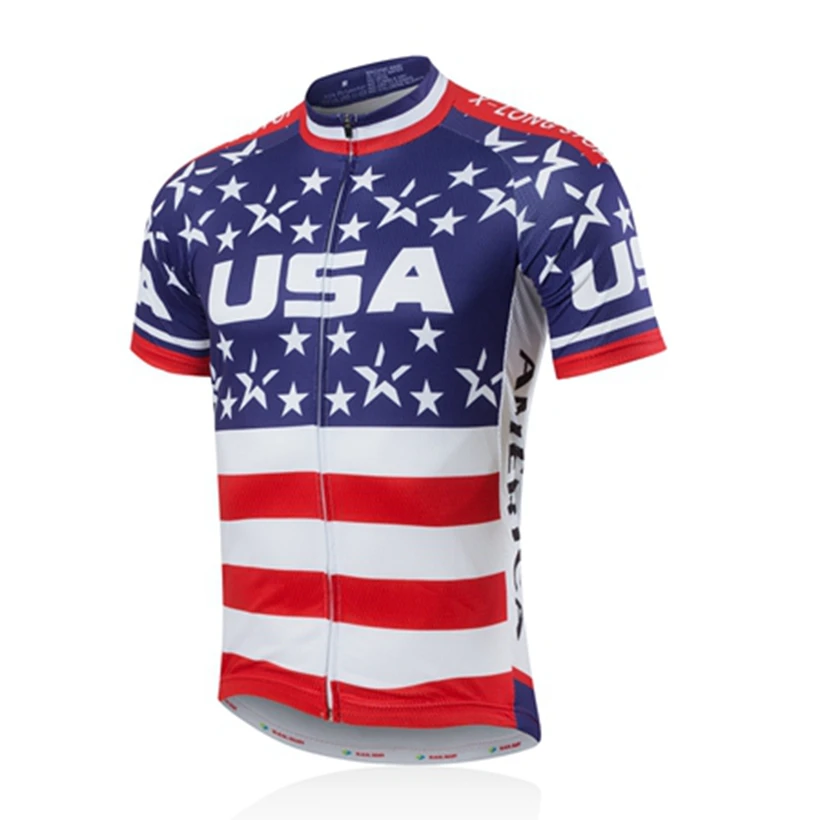الرجال usa mtb دراجة جيرسي دعوى فريق ركوب الدراجات جيرسي السراويل مجموعة الملابس الرياضية قصيرة الأكمام دراجة ارتداء روبا ciclismo