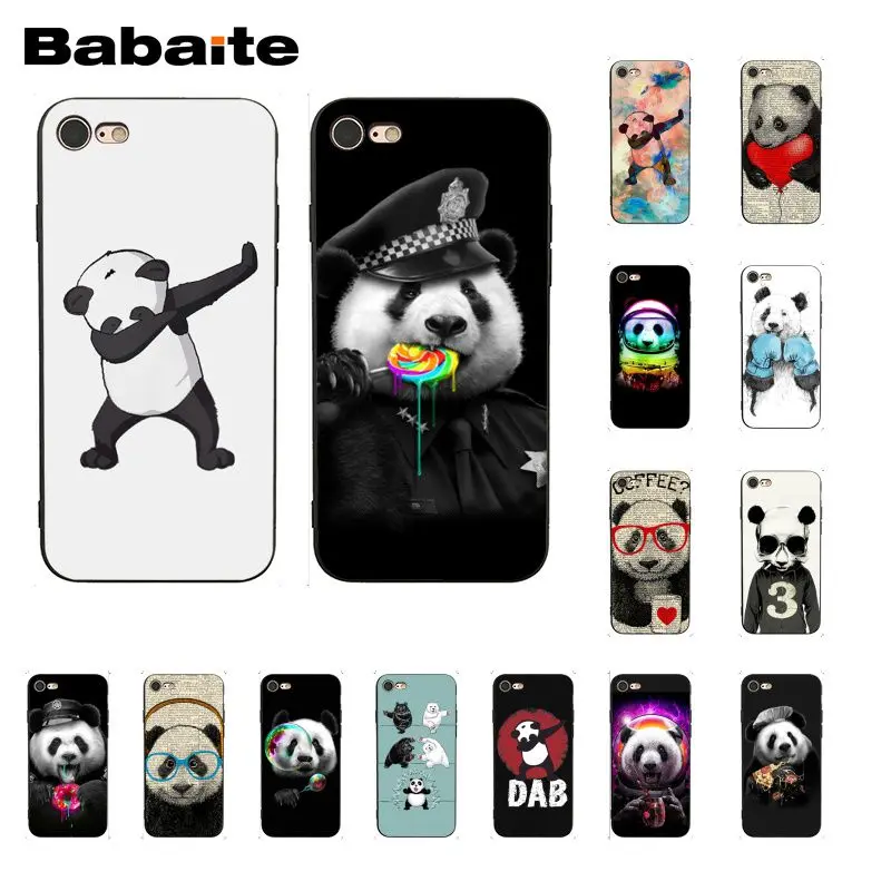 

Babaite Babaite Panda Dab on the EM Luxury Unique Phone Case for iPhone 5 5Sx 6 7 7plus 8 8Plus X XS MAX XR 10 Case