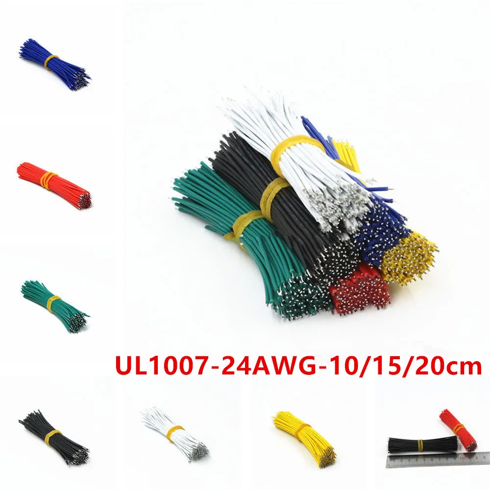

UL 1007 24AWG-10/15/20cm Double Head Tinned Cable solder cable Fly jumper wire