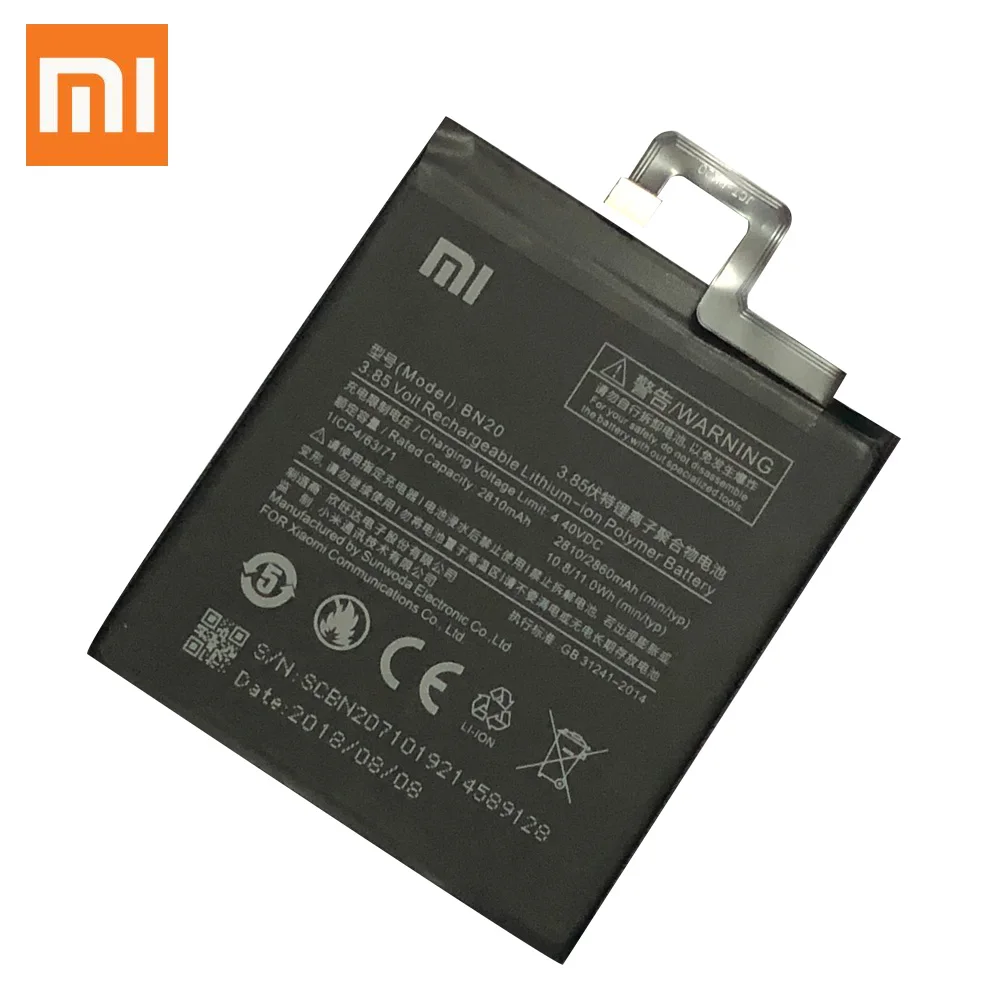 

Original 2860mAh Xiao Mi BN20 Mobile Phone Replacement Battery Bateria Batterij For Xiaomi mi 5C M5C mi5C Cellphone Batteries