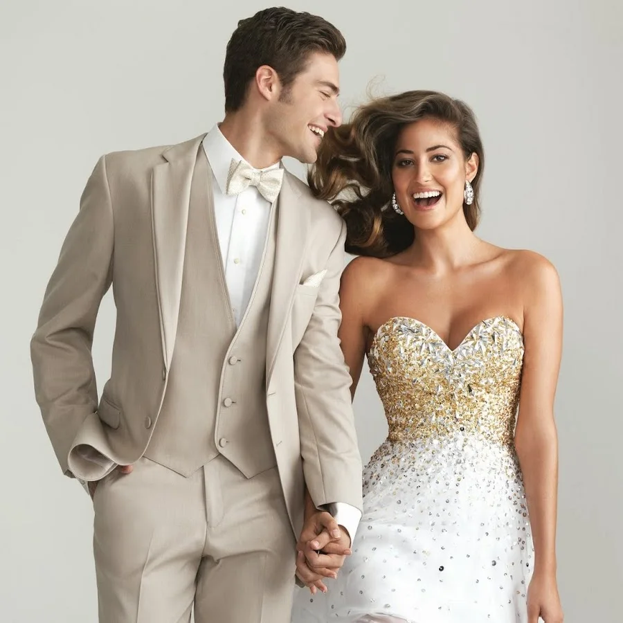 Latest Coat Pant Designs Creamy White Formal Bridegroom Wedding Suits