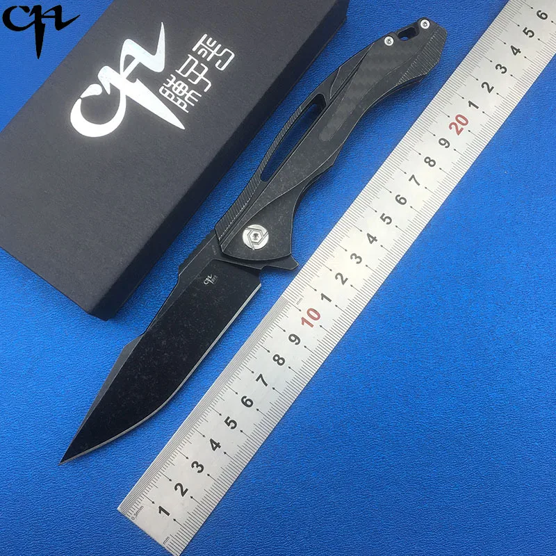 

CH3519 Flipper folding knife s35vn blade TC4 Titanium carbon fibe handle outdoor camping hunting pocket fruit Knives EDC tool
