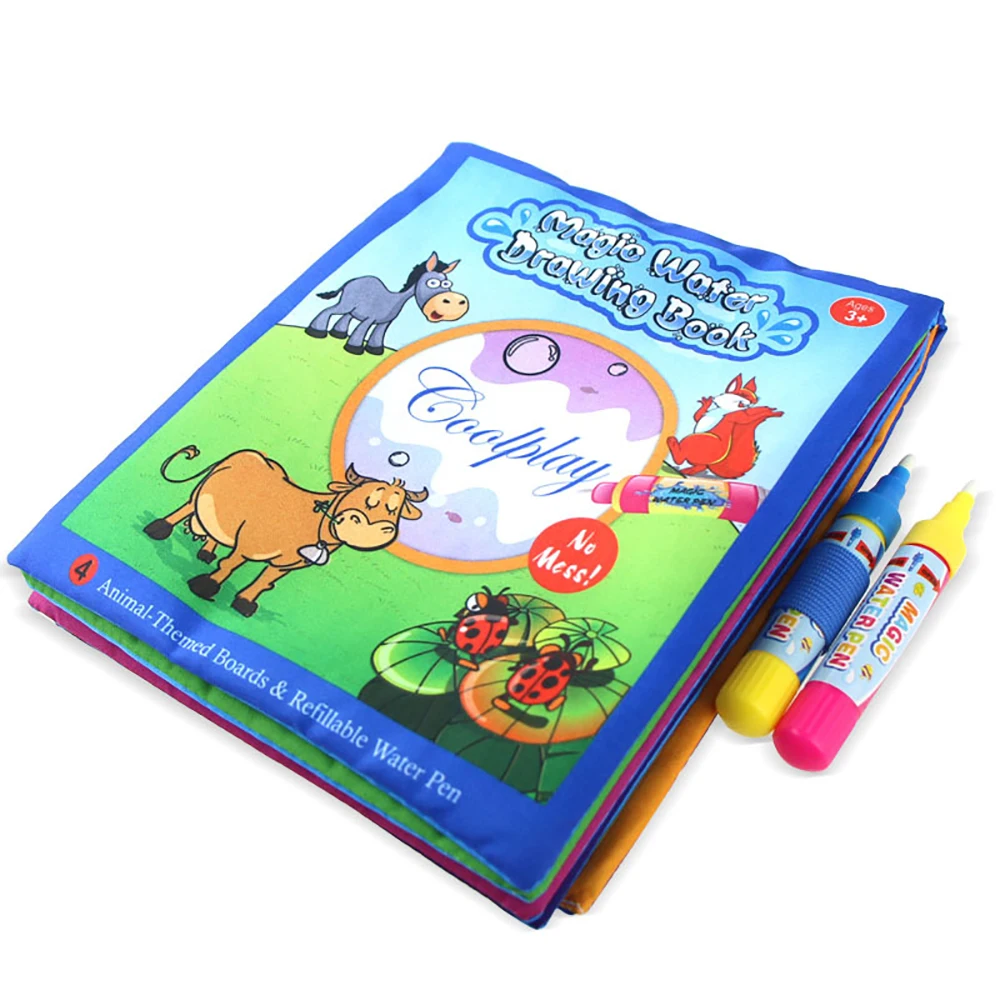 Водная книга для рисования, книга для раскрашивания, ручка для рисования, подарок для детей - Цвет: 1