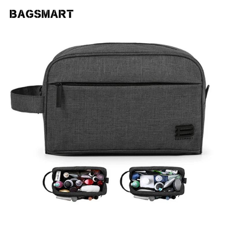 

BAGSMART Unisex Travel Toiletry Bag Waterproof Toiletry Kit Potable Dopp Kit Large Capacity Cosmetice Bags For Packing Make Up