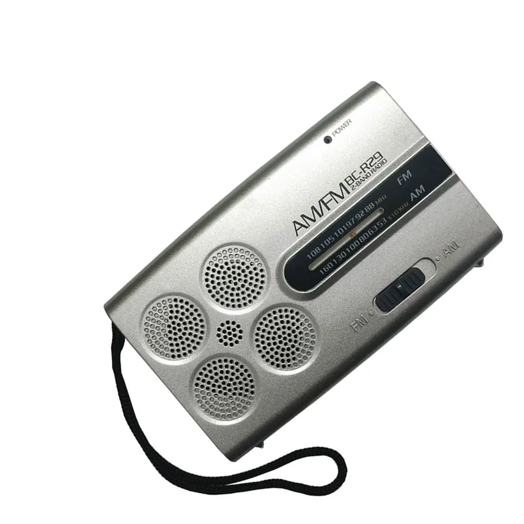 

BC-R29 Mini Portable Radio Handheld AM FM Radio Stereo Speakers Music Player Dual Band Receiver Channel
